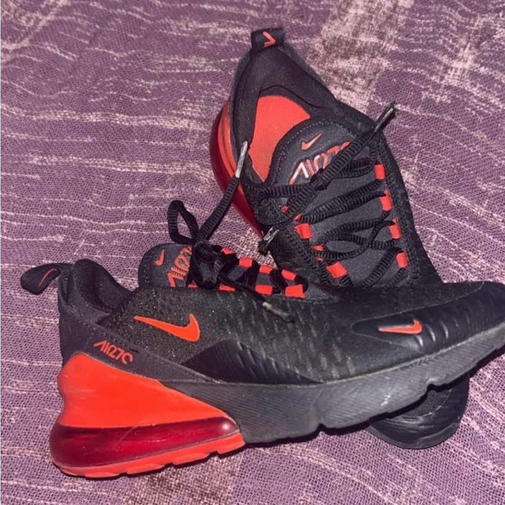 Nike Air Max 270 Black and Red Sneakers